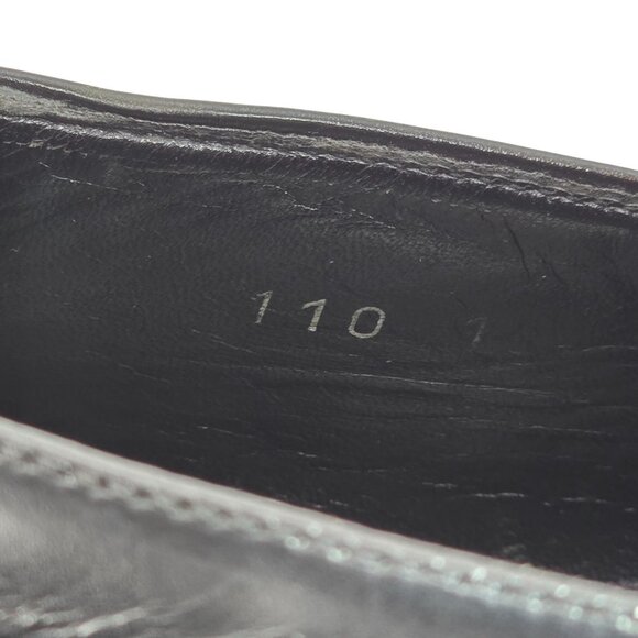 Gucci Italian Luxury Dress Shoes Mens size 10.5 Black Leather Square-toe Loafers - Picture 11 of 11